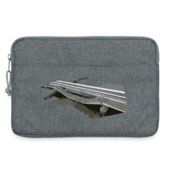 Brückeneinsturz - Laptoptasche 13" - Grau meliert - Vorne