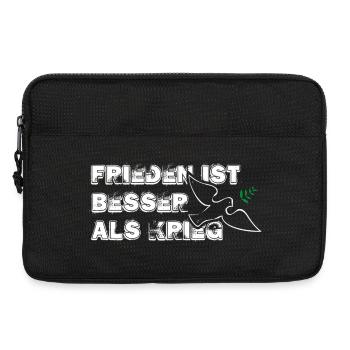 Frieden ist besser als Krieg | with Bird - Laptoptasche 13" - Schwarz - Vorne