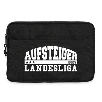 Aufsteiger 2025 Landesliga Aufstieg Fußball - Laptoptasche 13" - Schwarz - Vorne