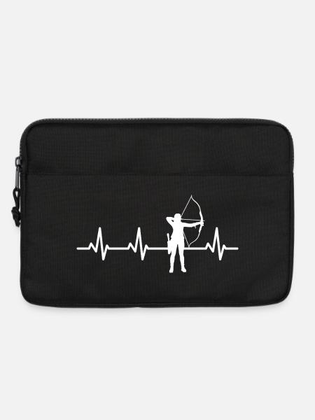 Bogenschützin Herzschlag - Laptoptasche 13" - Schwarz