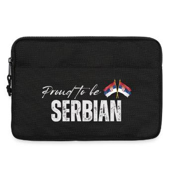 Serbe fier, j’adore la Serbie - Sacoche pour ordinateur portable 13 pouces - noir - Devant