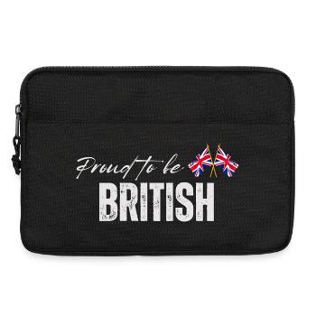 Proud British, I love the UK - Laptop bag 13" - black - Front
