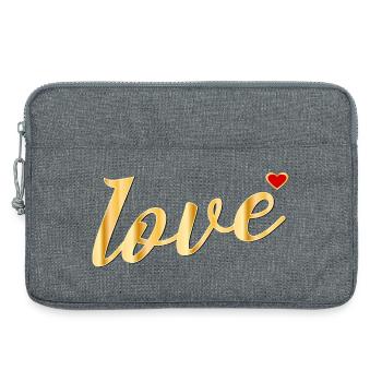 LIEBE HERZ BOTSCHAFT - Laptoptasche 13" - Grau meliert - Vorne