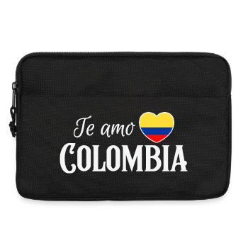 Ich liebe Kolumbien, kolumbianischen Stolz - Laptoptasche 13" - Schwarz - Vorne