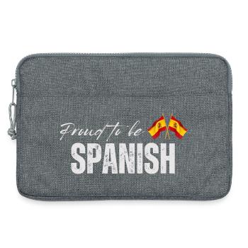 Stolzer Spanier, ich liebe Spanien - Laptoptasche 13" - Grau meliert - Vorne