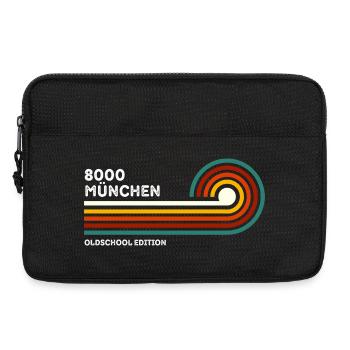 Chemise rétro Munich 8000 Code postal Souvenir Bavière années 70 - Sacoche pour ordinateur portable 13 pouces - noir - Devant