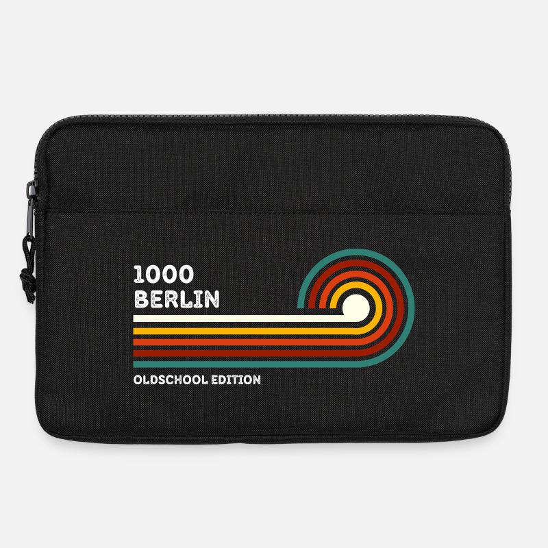 Berlin Retro Shirt Zip Code 1000 Zip Code Souvenir - Laptop bag 13" - black