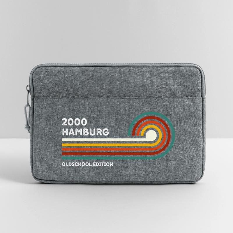 Hamburg Retro Shirt 2000 Code postal Souvenir Code postal Sacoche pour ordinateur portable 13 pouces