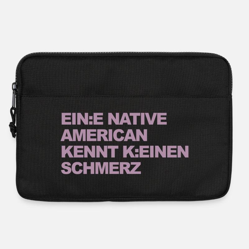 WOKE SATIRE: Ein Indianer kennt keinen Schmerz - Laptoptasche 13" - Schwarz