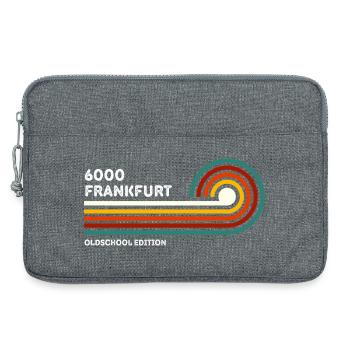Frankfurt Retro Shirt 6000 Zip Code Vintage 70s 80s - Laptop bag 13" - heather grey - Front
