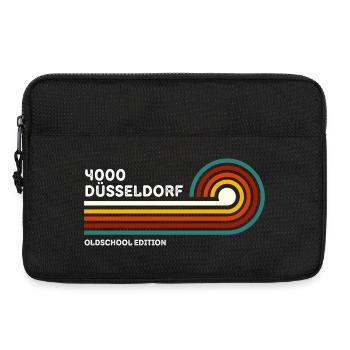 Düsseldorf Retro Shirt 4000 Postal Code - Laptop bag 13" - black - Front