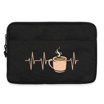 Coffee Pulse Heartbeat Mug Design - Laptop bag 13" - black - Front
