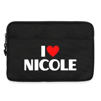 I love Nicole Rotes Herz Romantischer Name Fan - Laptoptasche 13" - Schwarz - Vorne