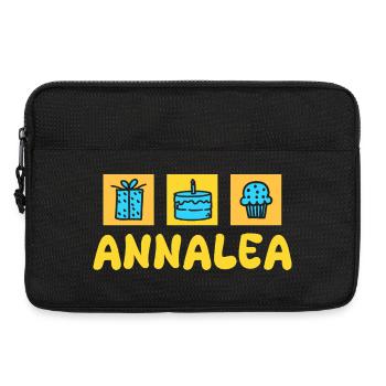 Geschenk für Annalea - Laptoptasche 13" - Schwarz - Vorne