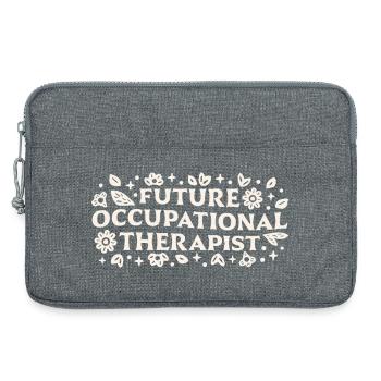 Zukünftige Ergotherapeutin, studentische Motivation - Laptoptasche 13" - Grau meliert - Vorne