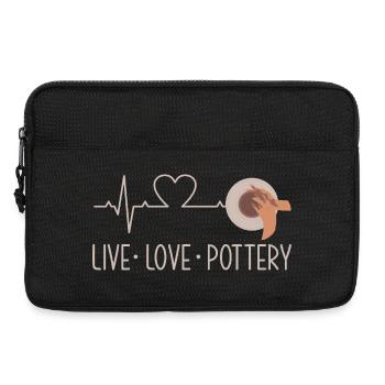 Live Love Pottery Heartbeat Art - Laptop bag 13" - black - Front