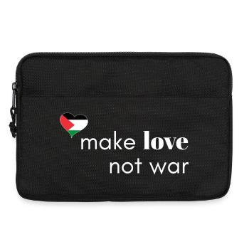 Faites l’amour, pas la guerre - Palestine - Sacoche pour ordinateur portable 13 pouces - noir - Devant