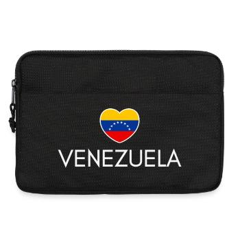 Herz mit venezuelanischer Flagge, ich liebe Venezuela - Laptoptasche 13" - Schwarz - Vorne
