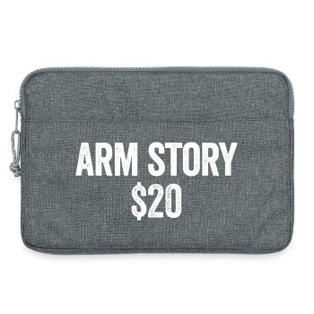 Arm Story $20 Amputee Funny Lost an Arm - Laptop bag 13" - heather grey - Front