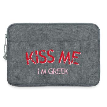 Embrasse-moi, je suis grec - Sacoche pour ordinateur portable 13 pouces - gris chiné - Devant