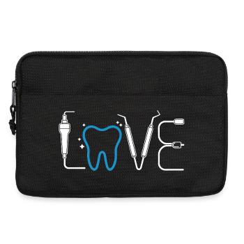 Zahnherz Love Dental - Sacoche pour ordinateur portable 13 pouces - noir - Devant