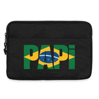 Drapeau Daddy Brésil – Cadeau pour les pères - Sacoche pour ordinateur portable 13 pouces - noir - Devant