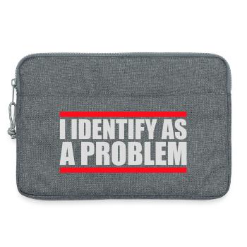 I Identify as a Problem Statement Cheeky Rebellious - Laptop bag 13" - heather grey - Front