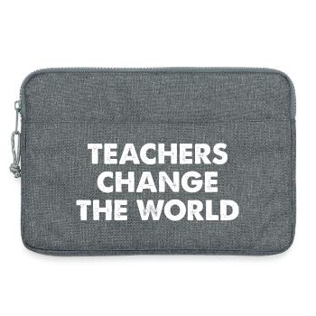 Lehrer verändern die Welt - Laptoptasche 13" - Grau meliert - Vorne