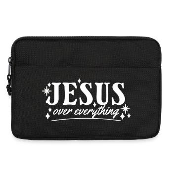 JESUS Over Everything – Christliches Statement  - Laptoptasche 13" - Schwarz - Vorne
