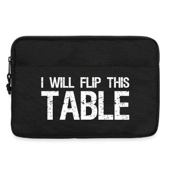 I Will Flip This Table Quote Board Games - Laptoptasche 13" - Schwarz - Vorne