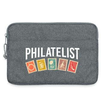 Stamp Collection Philatelist Stamps - Laptop bag 13" - heather grey - Front