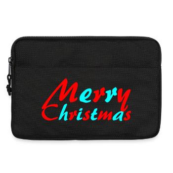Joyeux Noël Écriture Néon - Sacoche pour ordinateur portable 13 pouces - noir - Devant
