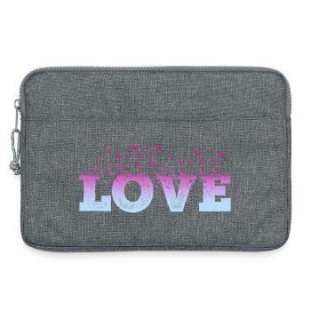 Amour Cœur Amour Oiseaux Romantique Je t’aime - Sacoche pour ordinateur portable 13 pouces - gris chiné - Devant