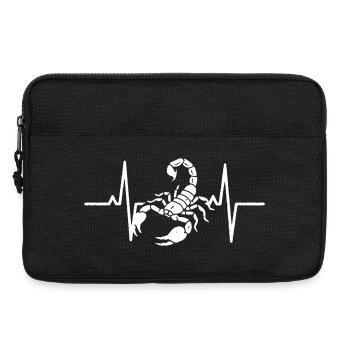 Skorpion Herzschlag EKG Linie Vektor - Laptoptasche 13" - Schwarz - Vorne