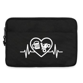 Heart Quad Bier - Laptoptasche 13" - Schwarz - Vorne