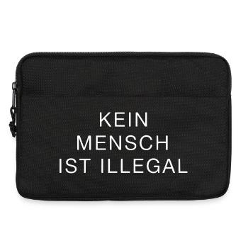 Personne n’est illégal – Statement Design - Sacoche pour ordinateur portable 13 pouces - noir - Devant