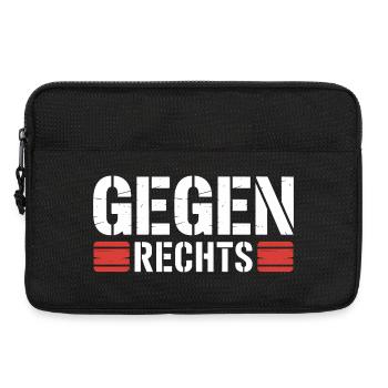 Gegen Rechts - Funny Antifa Spruch - Laptoptasche 13" - Schwarz - Vorne