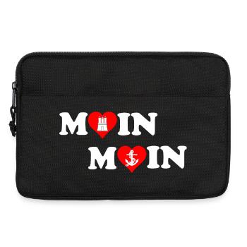 Moin Moin Heart for Hamburg - Laptop bag 13" - black - Front