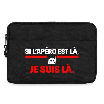 Wenn der Aperitif da ist, bin ich dabei, Humor - Laptoptasche 13" - Schwarz - Vorne