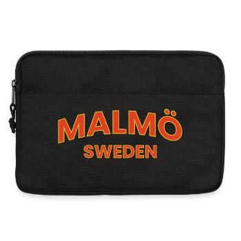 Malmö Sweden Bold Text Logo - Laptop bag 13" - black - Front