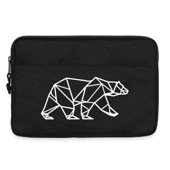 Eisbär Polar Bär Polygon Symbol - Laptoptasche 13" - Schwarz - Vorne