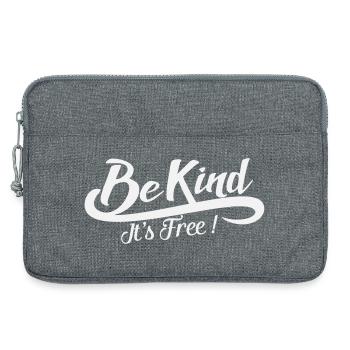 Sei freundlich, es ist kostenlos – Vintage Positive White - Laptoptasche 13" - Grau meliert - Vorne