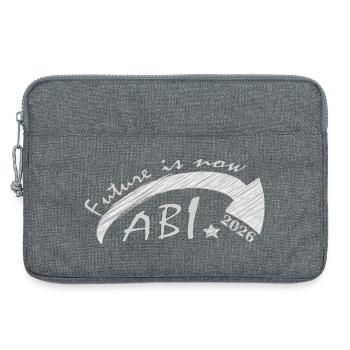 Abitur 2026 - Laptoptasche 13" - Grau meliert - Vorne