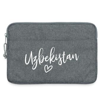 Cœur des femmes d’Ouzbékistan Amour Ouzbékistan - Sacoche pour ordinateur portable 13 pouces - gris chiné - Devant