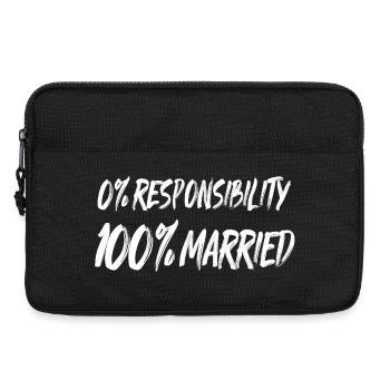 0 % de responsabilité, 100 % marié - Sacoche pour ordinateur portable 13 pouces - noir - Devant