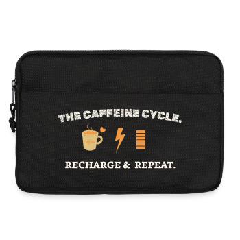 The Caffeine Cycle- Kaffee & Energie Retro Look - Laptoptasche 13" - Schwarz - Vorne