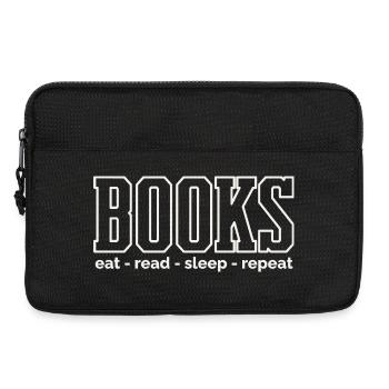 Rituels de la vie du livre : Manger, lire, dormir - Sacoche pour ordinateur portable 13 pouces - noir - Devant