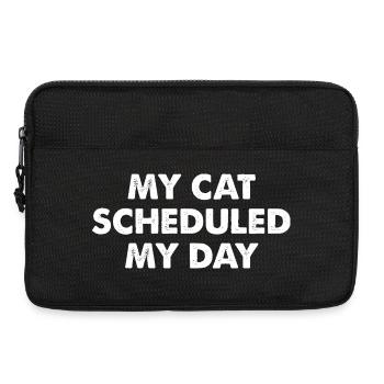 My Cat Scheduled My Day - Laptop bag 13" - black - Front