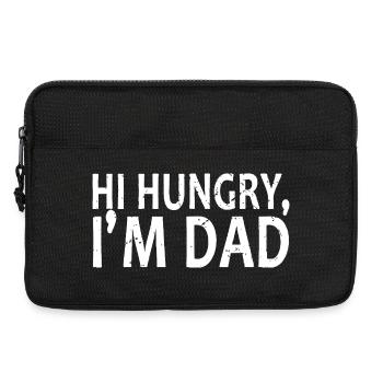 Hi Hungry I'm Dad — Fettes Distressed Tee - Laptoptasche 13" - Schwarz - Vorne