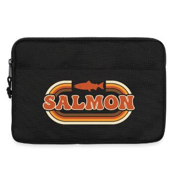 Retro Salmon River Fishing Vibe - Laptop bag 13" - black - Front
